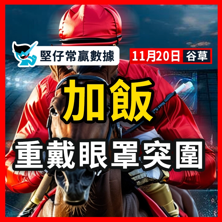 加飯 重戴眼罩突圍