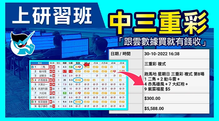 【賽日版賽馬班】臨場即學雲數據