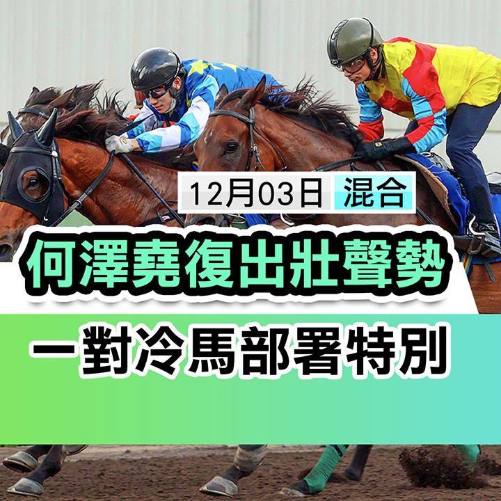 何澤堯復出壯聲勢 一對冷馬部署特別