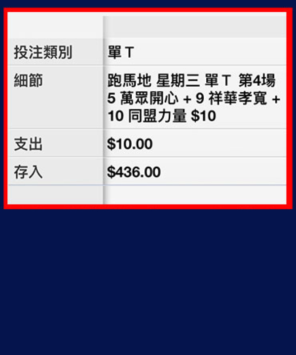 ３隻紅心 就中單Ｔ